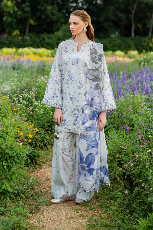 Baroque | Stitched 25 | EMBROIDERED PRINTED LAWN UF-4223 - House of Ayeza