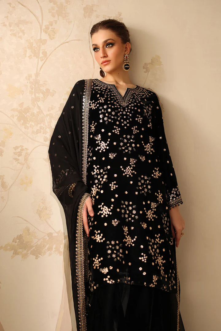 Baroque | Stitched | EMBROIDERED VELVET UF-4316 - House of Ayeza
