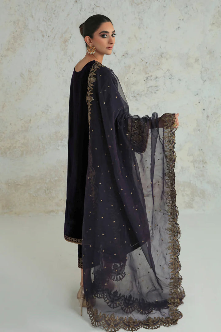 Baroque | Stitched | EMBROIDERED VELVET UF-239 - House of Ayeza