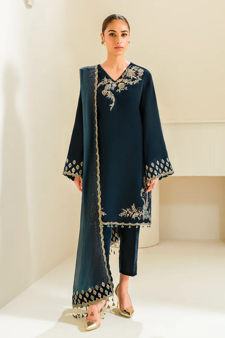 Baroque | Embroidered Velvet | PR-1017 - House of Ayeza