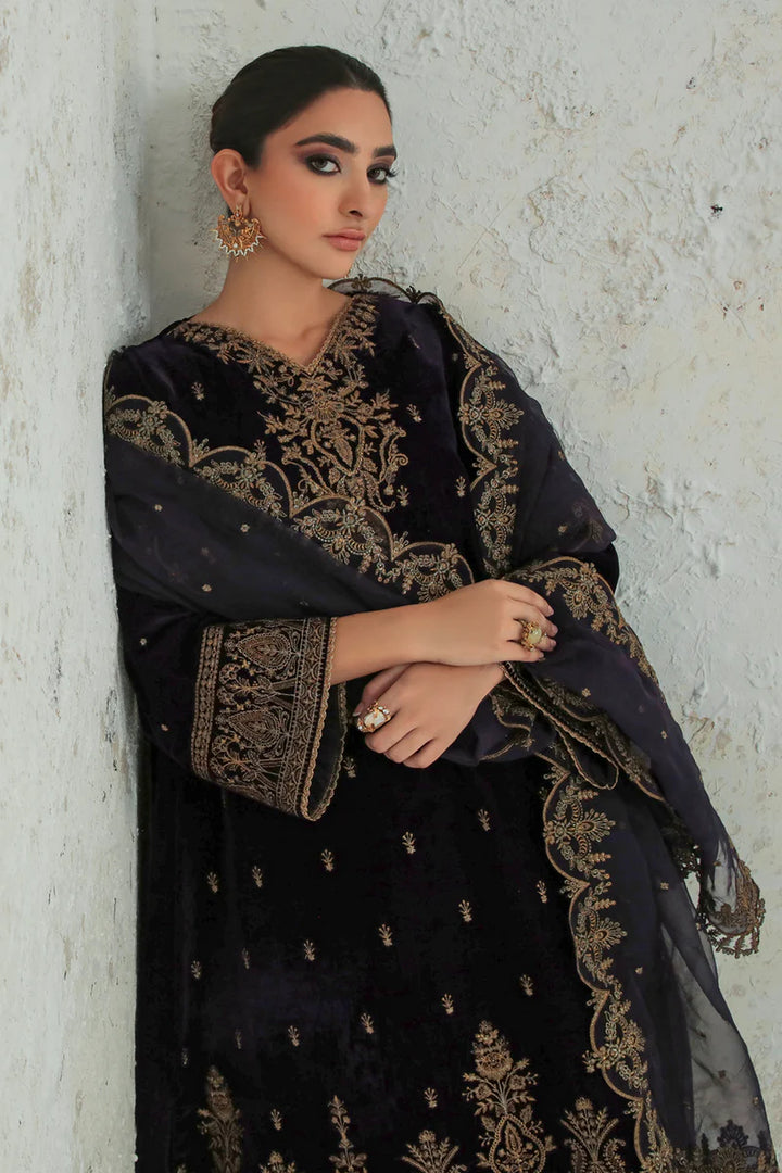 Baroque | Stitched | EMBROIDERED VELVET UF-239 - House of Ayeza