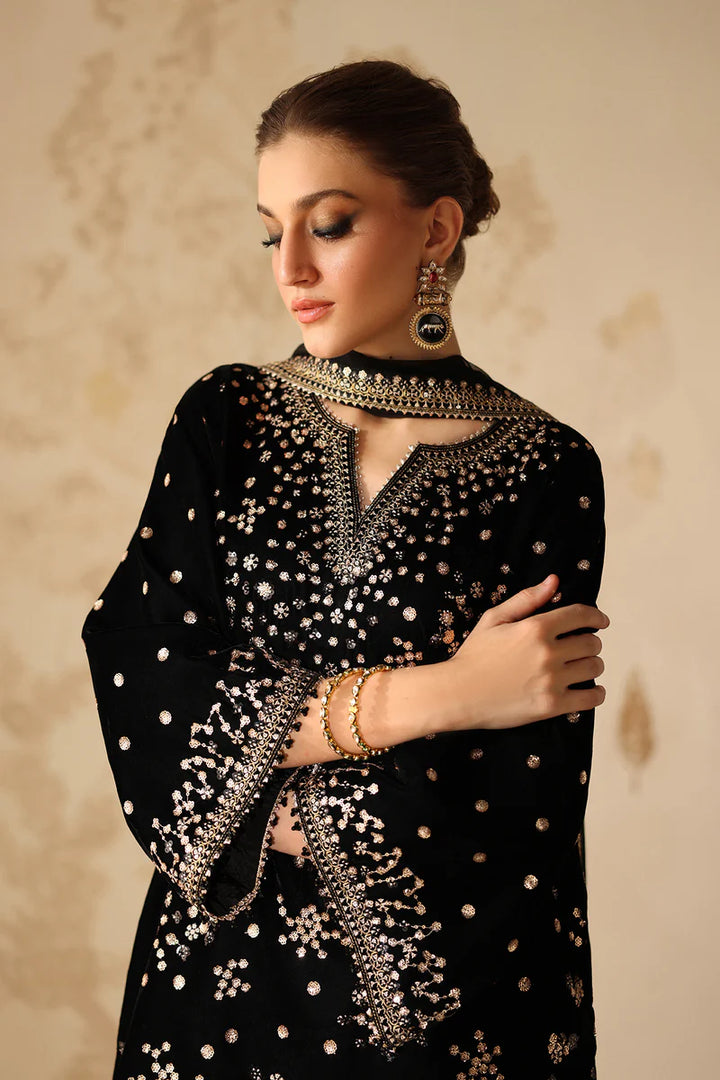 Baroque | Stitched | EMBROIDERED VELVET UF-4316 - House of Ayeza