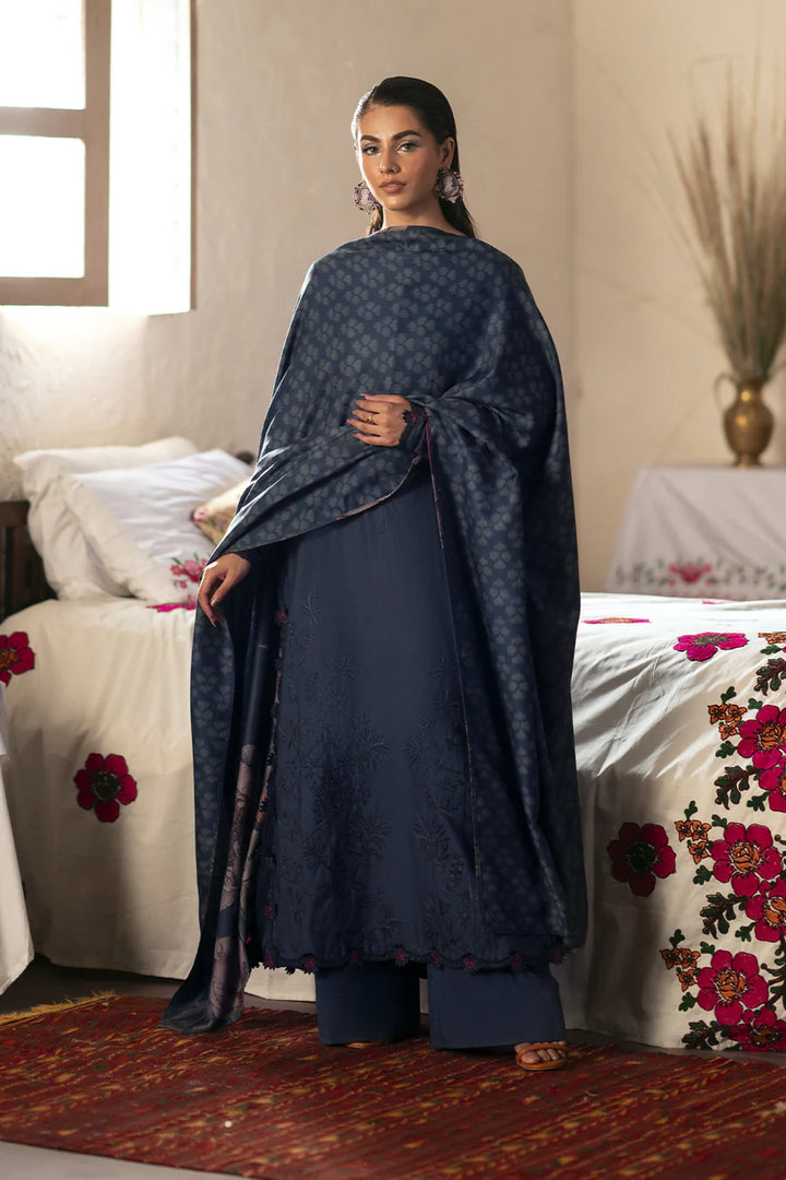 Iznik | Premium Winter | IPK-10 Embroidered Slub Khaddar - House of Ayeza