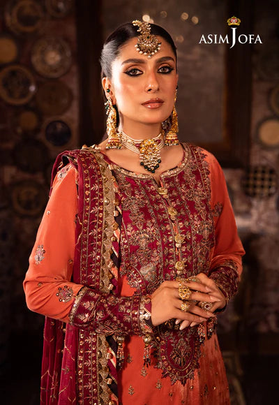 Asim Jofa | Velvet | AJMM-01 EMBROIDERED 3 PCS - House of Ayeza