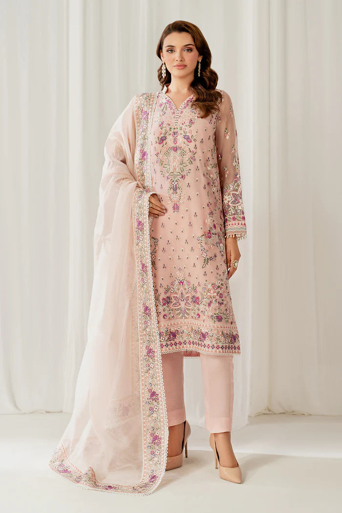 Baroque | Stitched 25 | EMBROIDERED CHIFFON UF-4052 - House of Ayeza