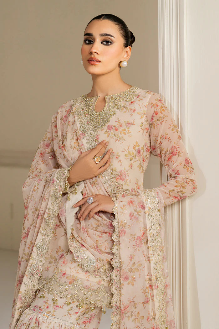 Baroque | EMBROIDERED CHIFFON UF-4164 - House of Ayeza