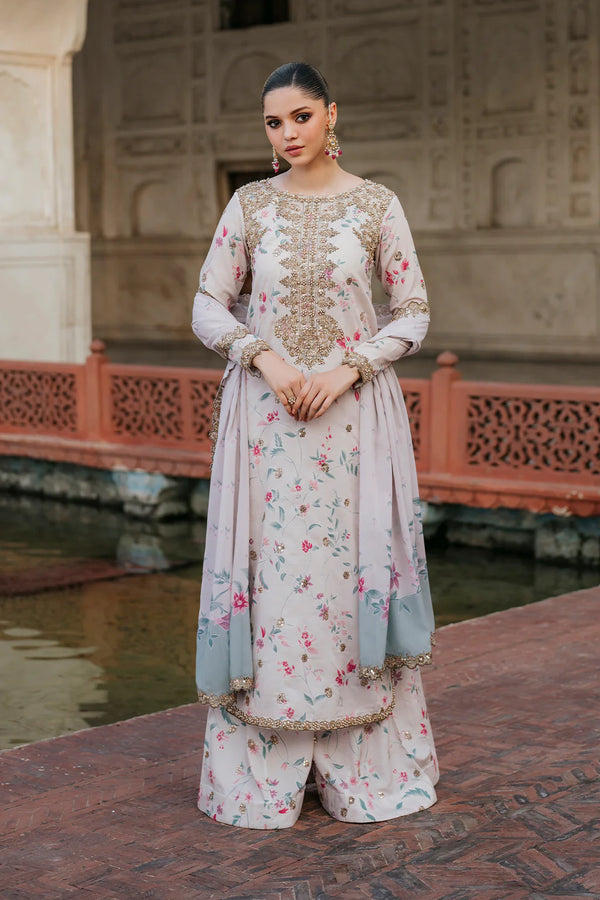 Iznik | UE-318 Embroidered Raw Silk