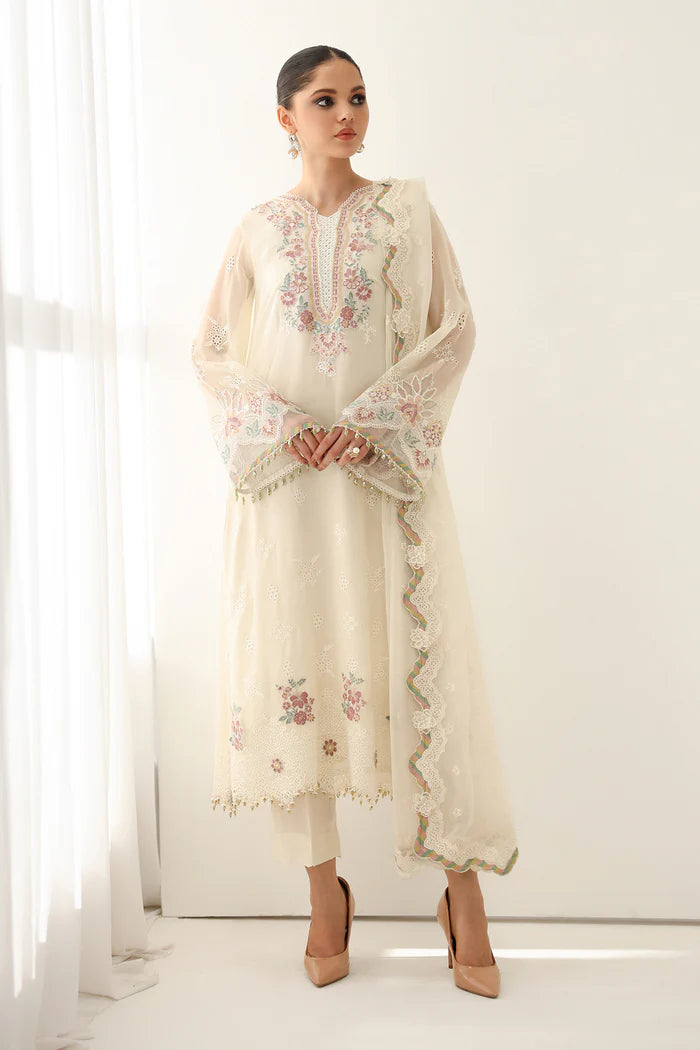 Baroque | Stitched 25 | EMBROIDERED CHIFFON UF-4184 - House of Ayeza