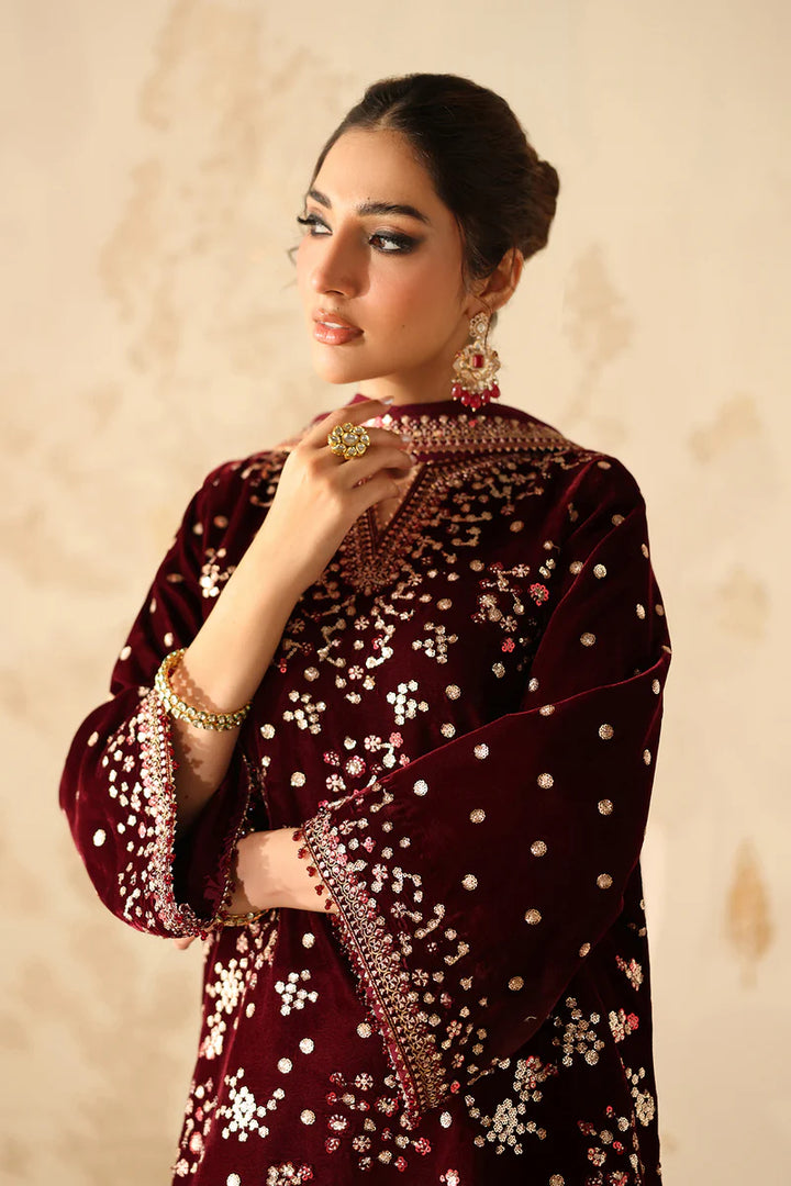 Baroque | Stitched | EMBROIDERED VELVET UF-4315 - House of Ayeza