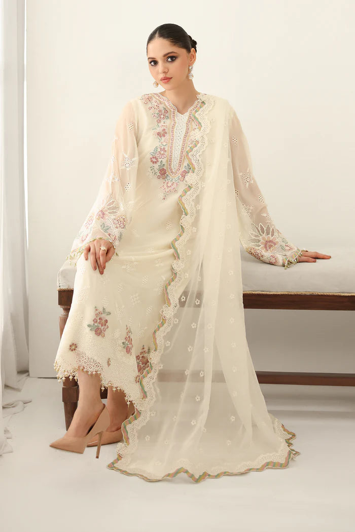 Baroque | Stitched 25 | EMBROIDERED CHIFFON UF-4184 - House of Ayeza