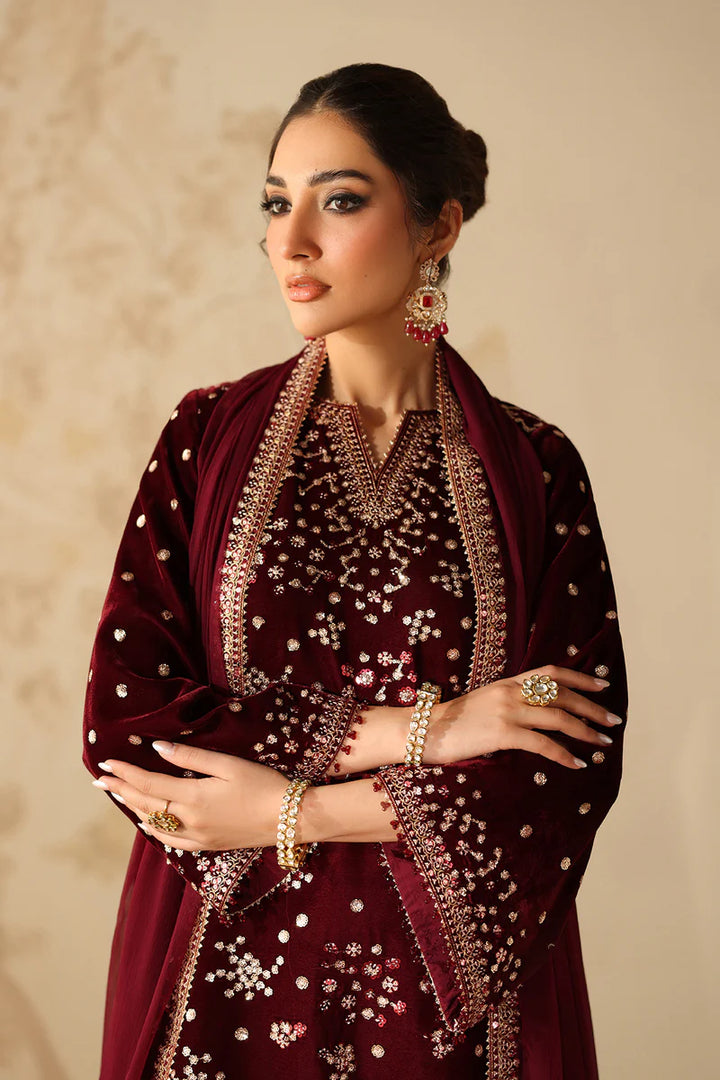 Baroque | Stitched | EMBROIDERED VELVET UF-4315 - House of Ayeza