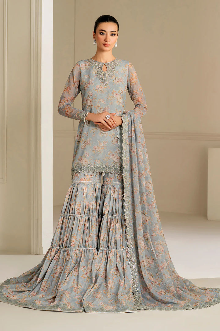 Baroque | EMBROIDERED CHIFFON UF-4165 - House of Ayeza