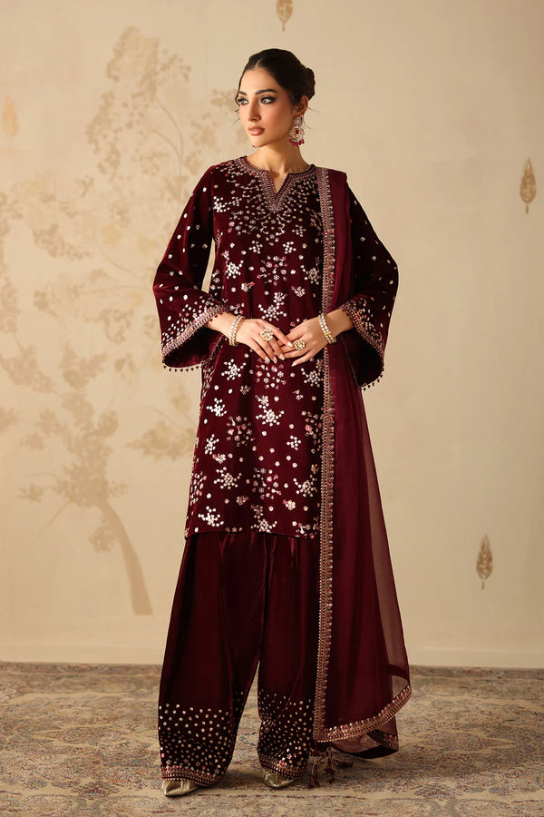 Baroque | Stitched | EMBROIDERED VELVET UF-4315 - House of Ayeza
