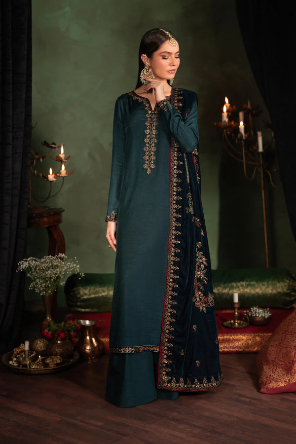 Iznik | Exclusive Velvet | IV-50 Embroidered Velvet - House of Ayeza