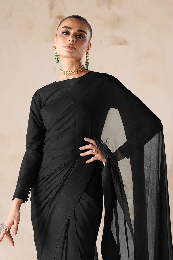 Baroque | Ensembles | PLAIN CHIFFON SAREE EN-1219 - House of Ayeza
