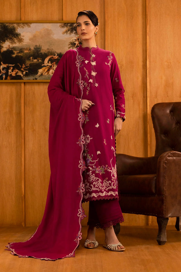 Sana Safinaz | Muzlin Winter '25 | Slub Muzlin 3 Piece Suit | M253-012A-3CP - House of Ayeza