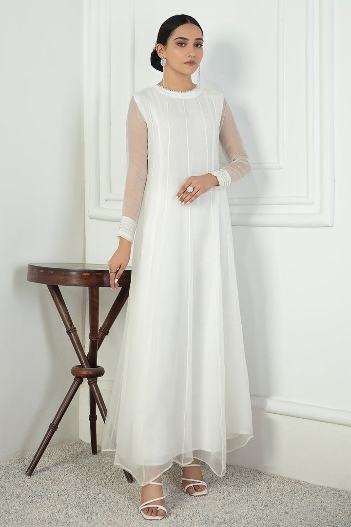 Baroque | Pret | PLAIN CHIFFON FROCK PR-578 - House of Ayeza