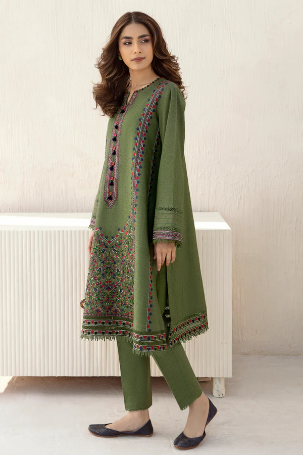 Jazmin | EMBROIDERED JACQUARD KHADDAR | UW-0016 - House of Ayeza