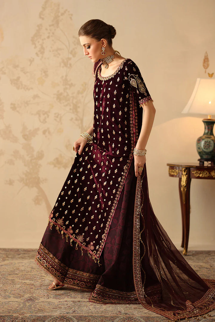 Baroque | Stitched | EMBROIDERED VELVET UF-4313 - House of Ayeza