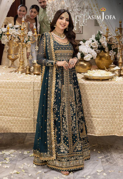 Asim Jofa | Shehnai Festive |  EMBROIDERED CHIFFON 3 PCS | AJSH-18 - House of Ayeza