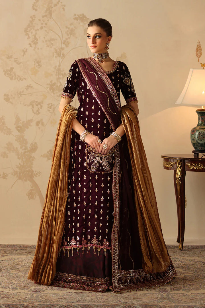 Baroque | Stitched | EMBROIDERED VELVET UF-4313 - House of Ayeza
