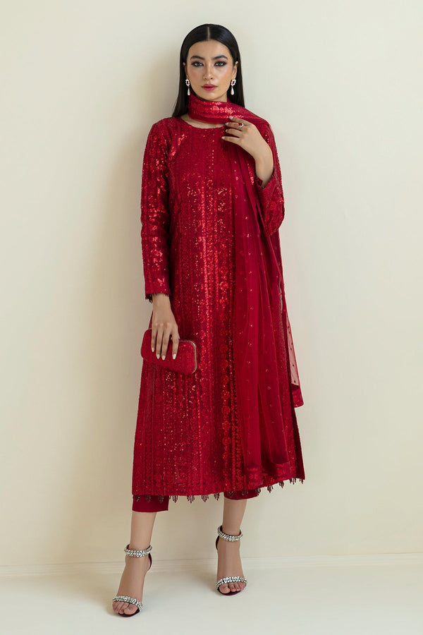 Baroque | Formals | EMBROIDERED NET UF-385 - House of Ayeza