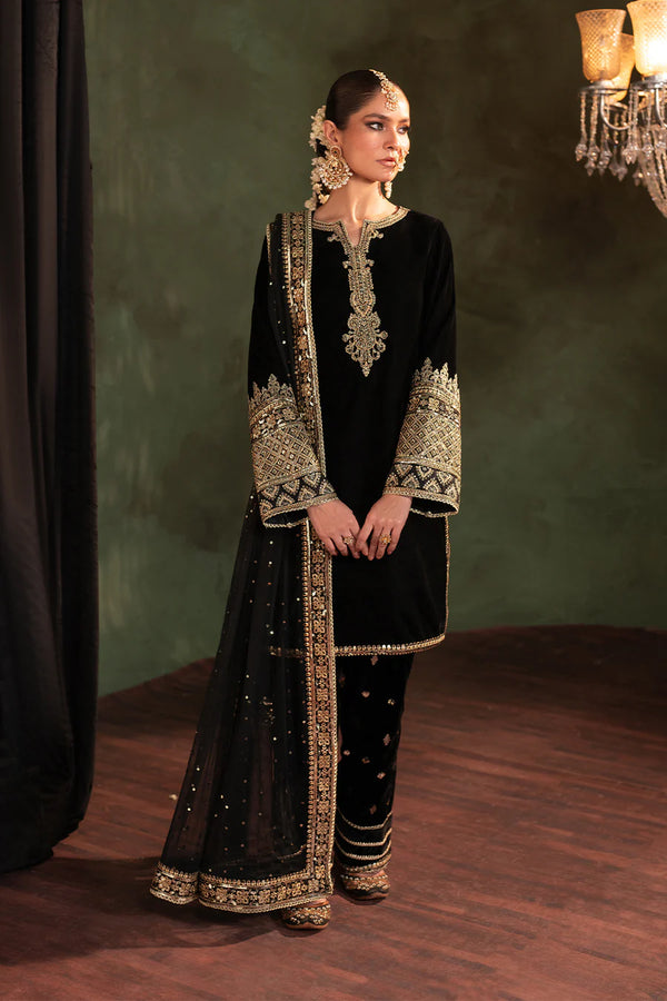 Iznik | Exclusive velvet | IV-41 Embroidered Velvet - House of Ayeza