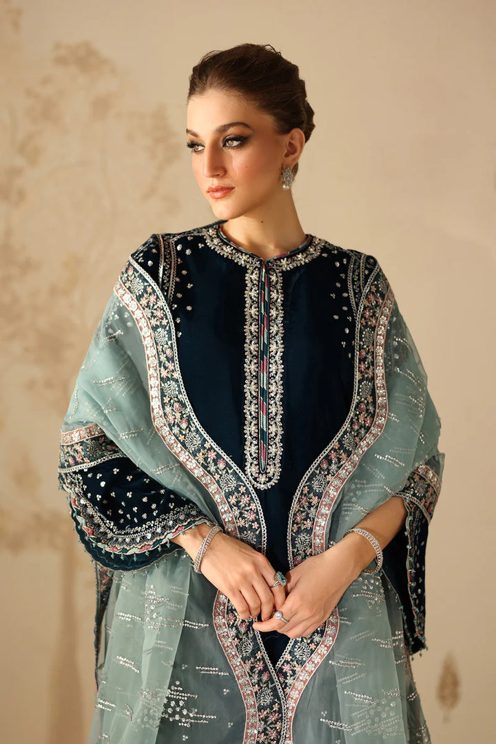 Baroque | Stitched | EMBROIDERED VELVET UF-4310 - House of Ayeza