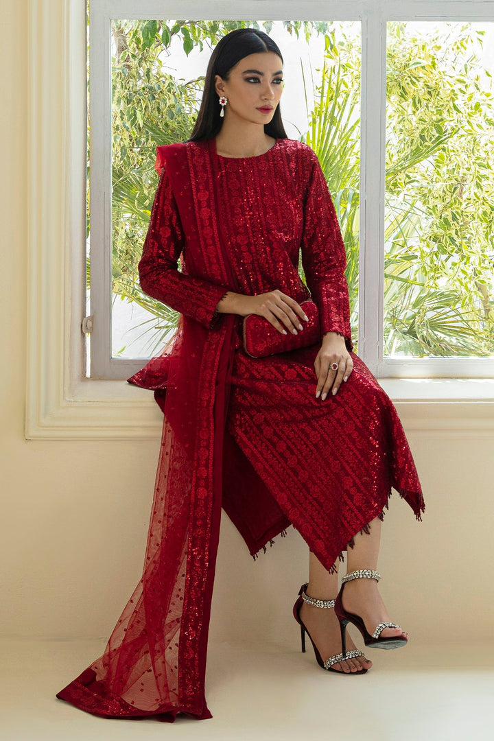 Baroque | Formals | EMBROIDERED NET UF-385 - House of Ayeza