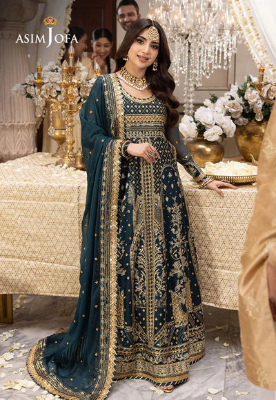 Asim Jofa | Shehnai Festive |  EMBROIDERED CHIFFON 3 PCS | AJSH-18 - House of Ayeza