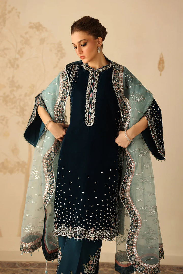 Baroque | Stitched | EMBROIDERED VELVET UF-4310 - House of Ayeza