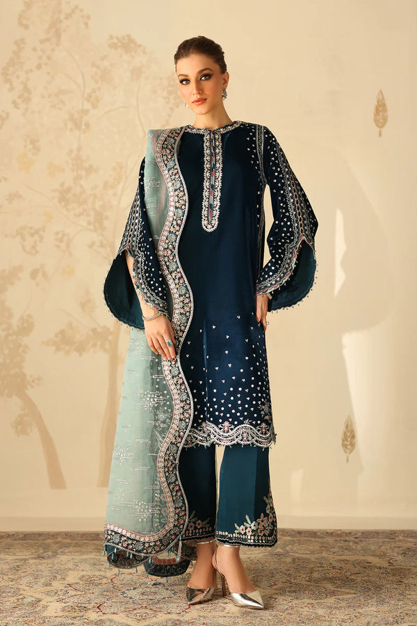 Baroque | Stitched | EMBROIDERED VELVET UF-4310 - House of Ayeza