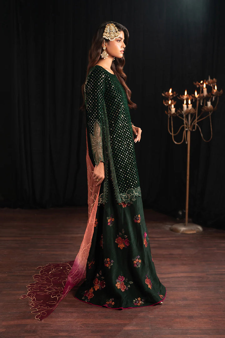 Iznik | Exclusive Velvet | IV-53 Embroidered Velvet - House of Ayeza