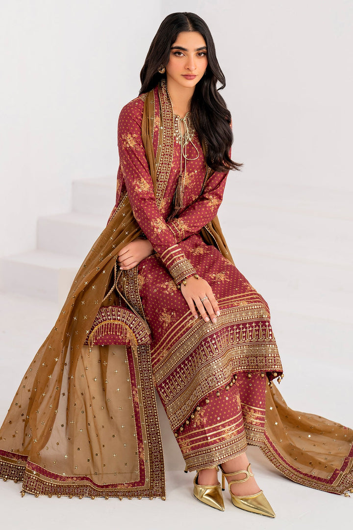 Jazmin | Formals | Embroidered Raw Silk UR-7029 - House of Ayeza