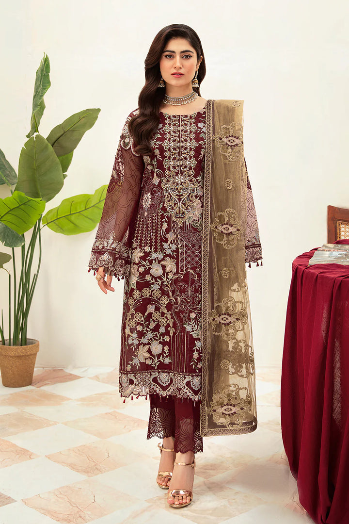 Ramsha | Minhal Organza | M-1003 - House of Ayeza