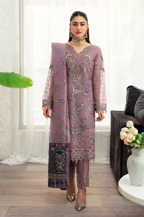 Ramsha | Minhal Organza | M-1005 - House of Ayeza