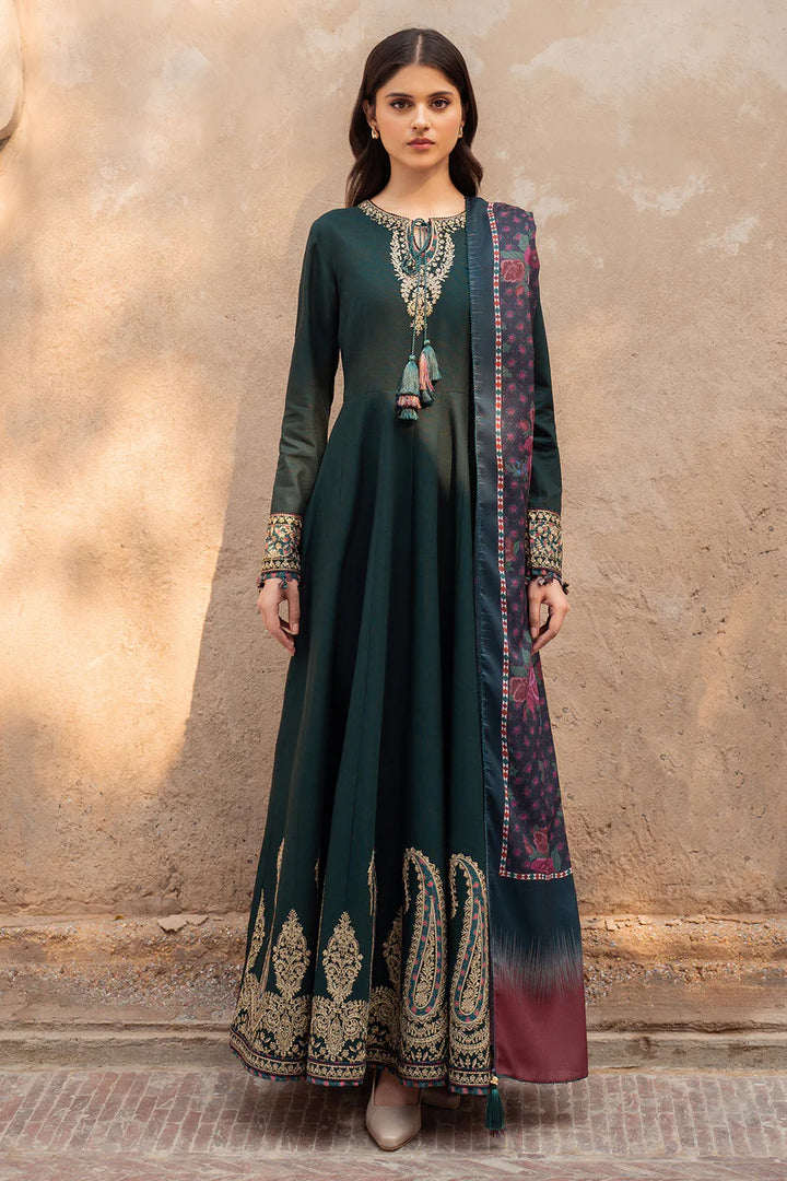 Jazmin | Delia Fall Winter 24 | EMBROIDERED SLUB KHADDAR DW'24 D7 - House of Ayeza