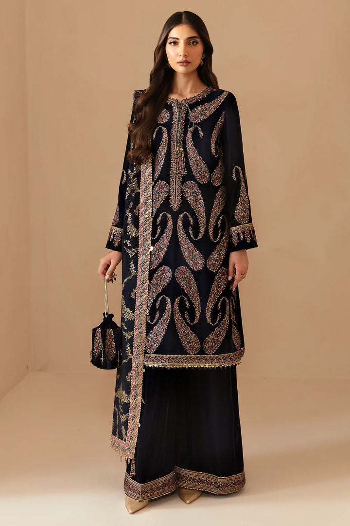 Jazmin | Velvet | Embroidered Velvet Formal VF-2024 - House of Ayeza