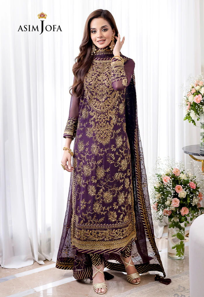 Asim Jofa | AJJM-06 EMBROIDERED CHIFFON 3 PCS