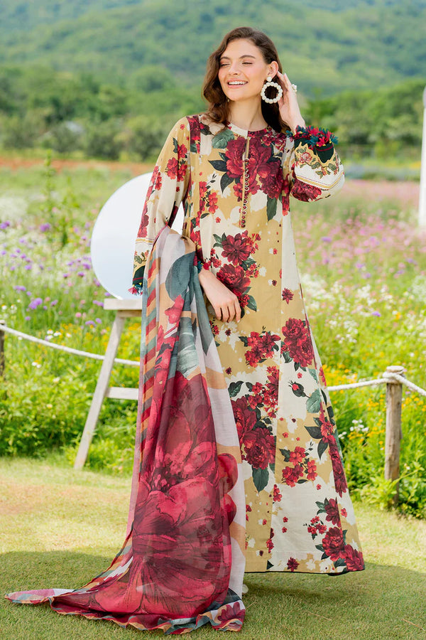 Baroque | Stitched 25 | DIGITAL PRINTED LAWN UF-4222 - House of Ayeza