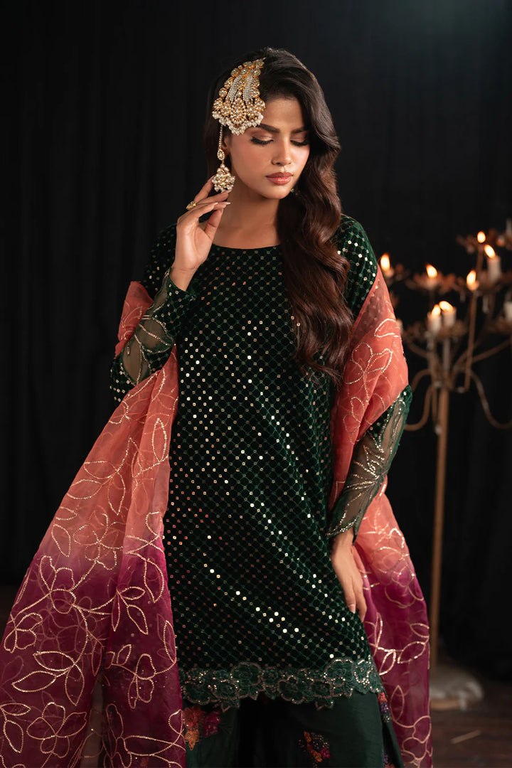 Iznik | Exclusive Velvet | IV-53 Embroidered Velvet - House of Ayeza