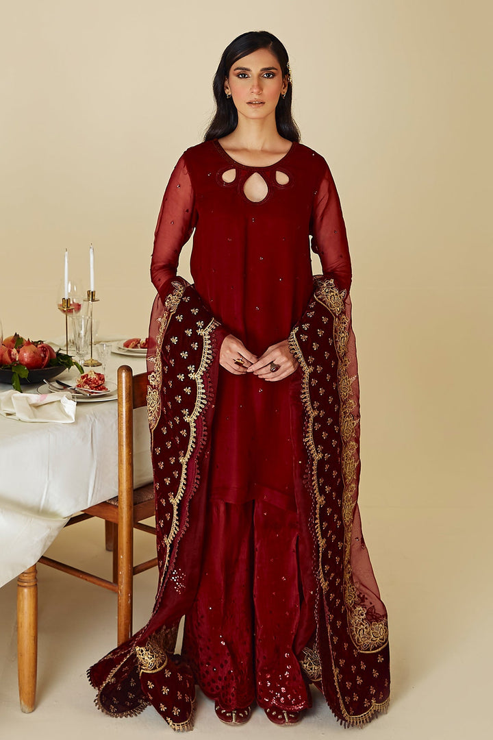 Baroque | Formals | EMBROIDERED CHIFFON UF-258 - House of Ayeza