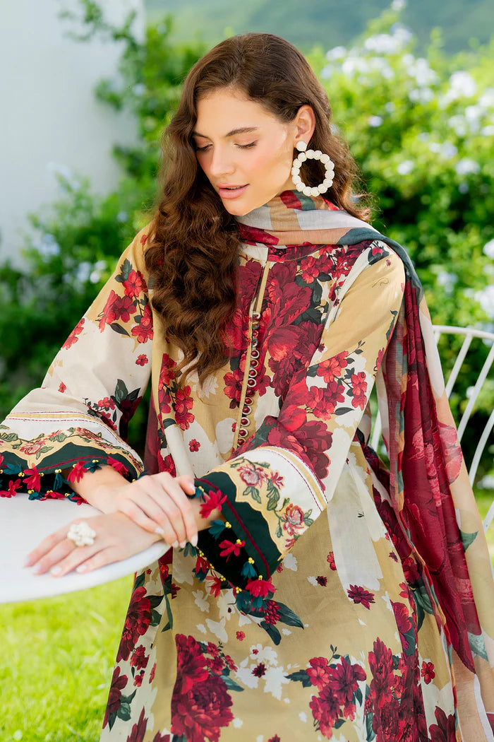 Baroque | Stitched 25 | DIGITAL PRINTED LAWN UF-4222 - House of Ayeza