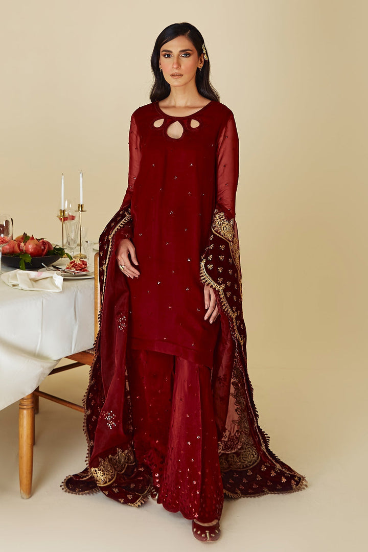 Baroque | Formals | EMBROIDERED CHIFFON UF-258 - House of Ayeza