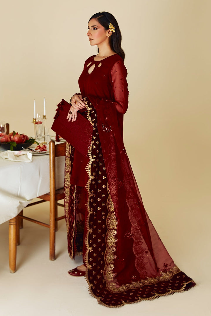 Baroque | Formals | EMBROIDERED CHIFFON UF-258 - House of Ayeza