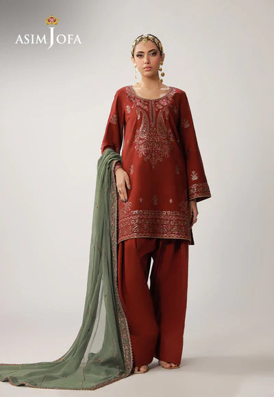 Asim Jofa | Layaan Festive | AJULO-05 Embroidered Boski Silk