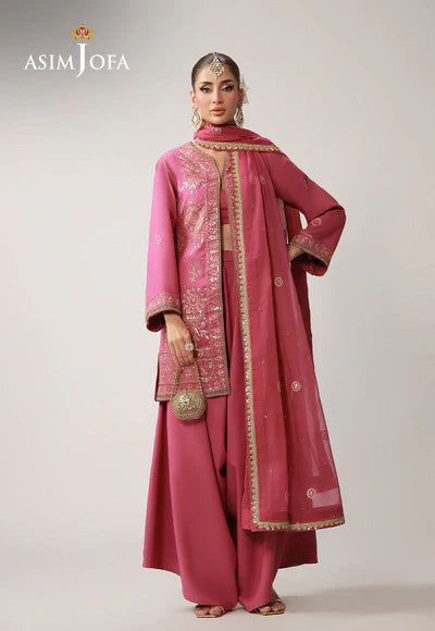 Asim Jofa | Layaan Festive | AJULO-10 Embroidered Boski Silk - House of Ayeza