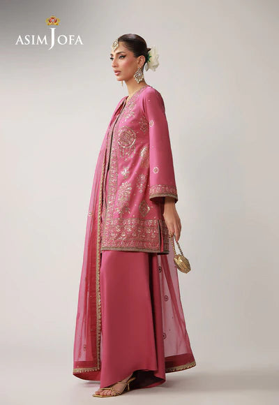 Asim Jofa | Layaan Festive | AJULO-10 Embroidered Boski Silk - House of Ayeza
