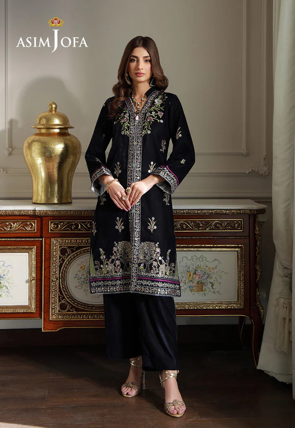 Asim Jofa | Velvet | AJVG-11 EMBROIDERED VELVET 2PC