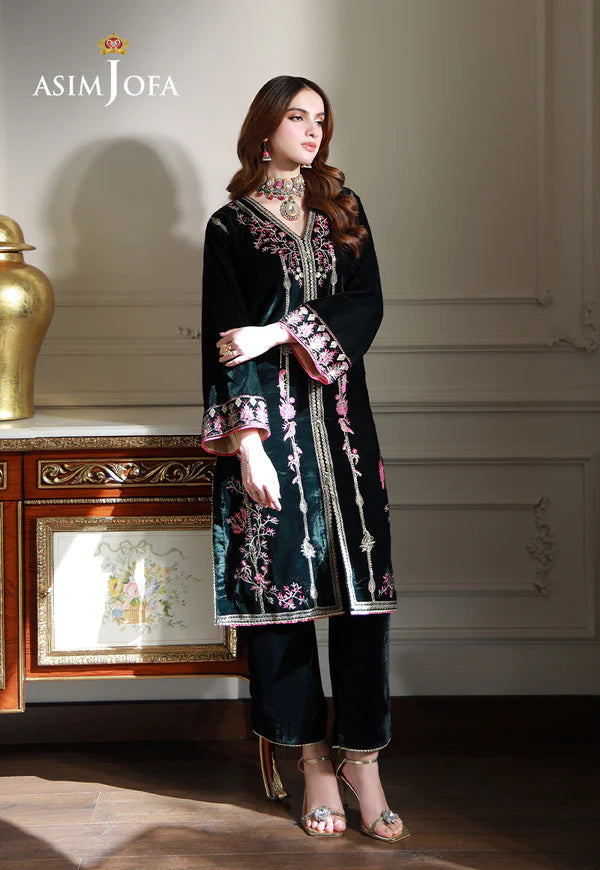 Asim Jofa | Velvet | AJVG-05 EMBROIDERED VELVET 2PC